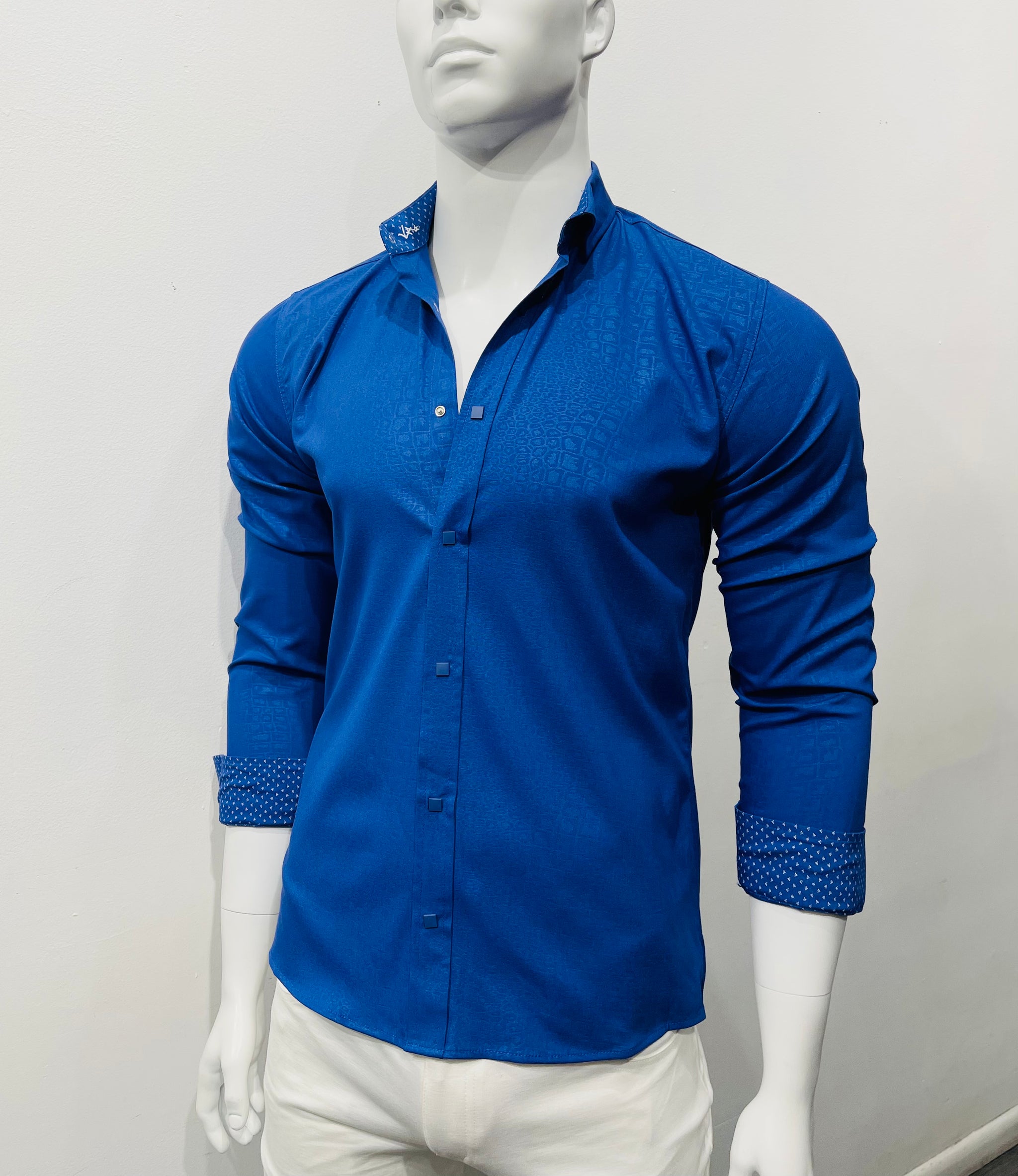 royal blue dress shirt slim fit Men's Slim Fit Solid Color Dress Shirt (Royal Blue), Royal Blue / Medium/15-15.5 Neck/32-33 Sleeve